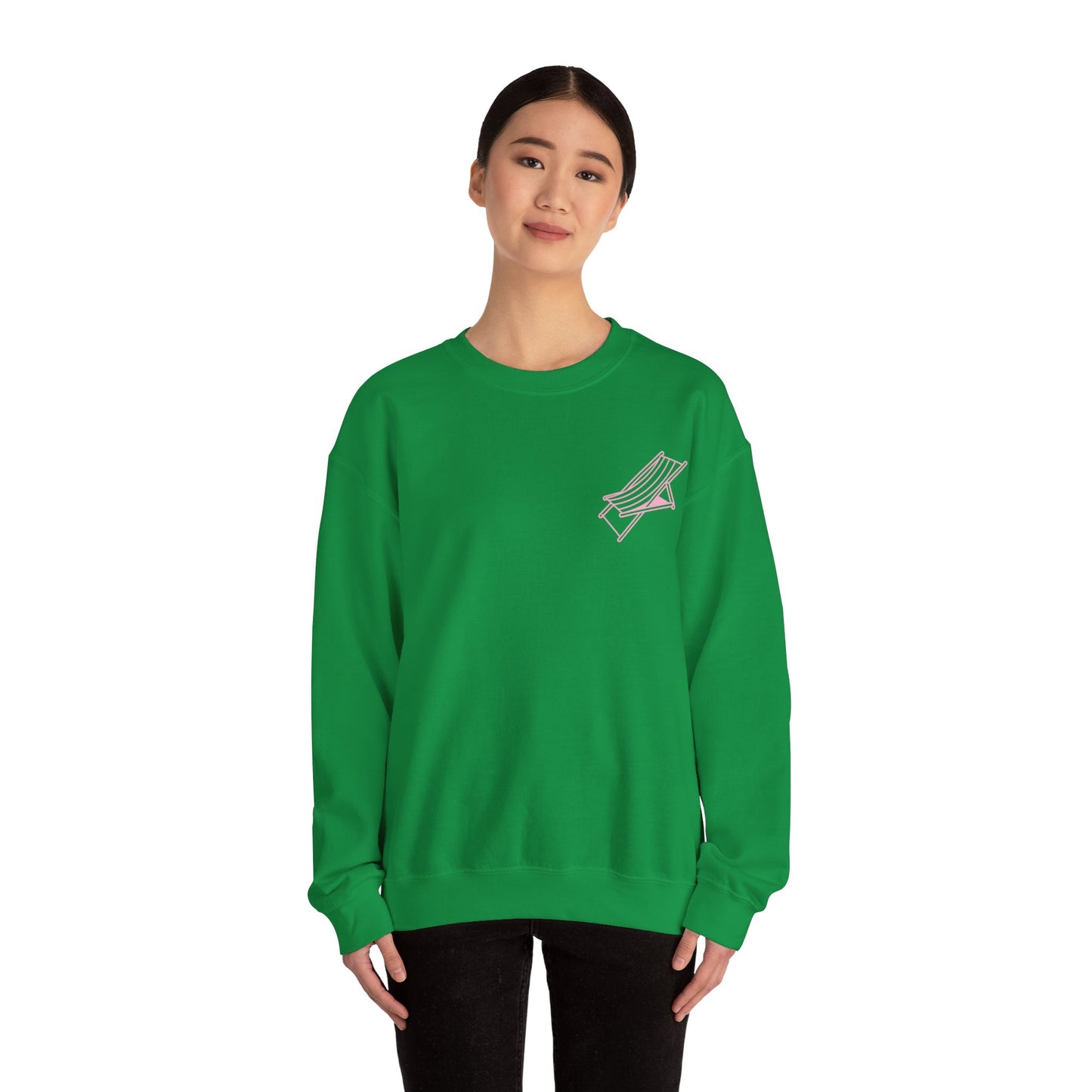 Beach Chair - Sweatshirt (Pink Logo)