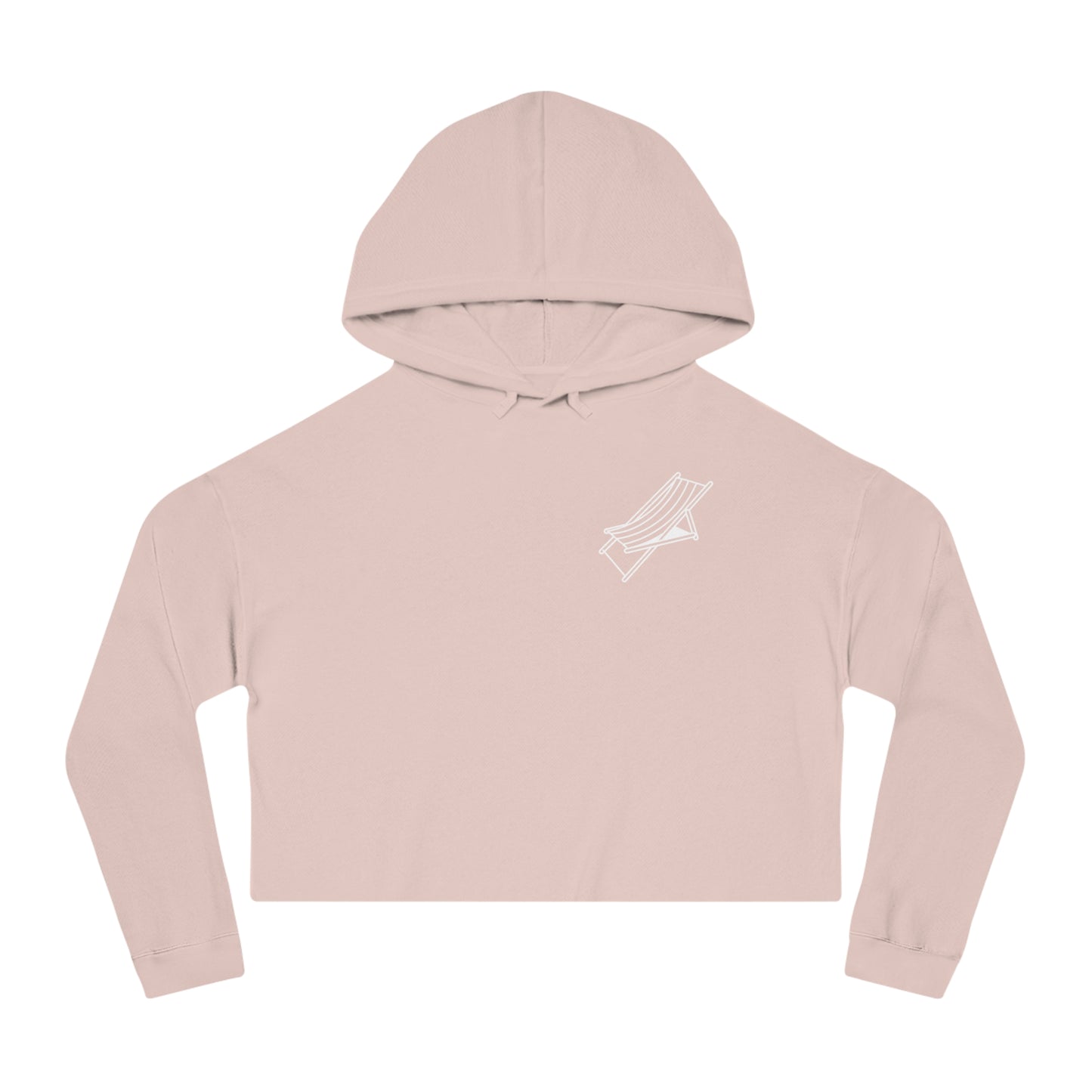 Beach Chair - Cropped Hoodie (White Logo)