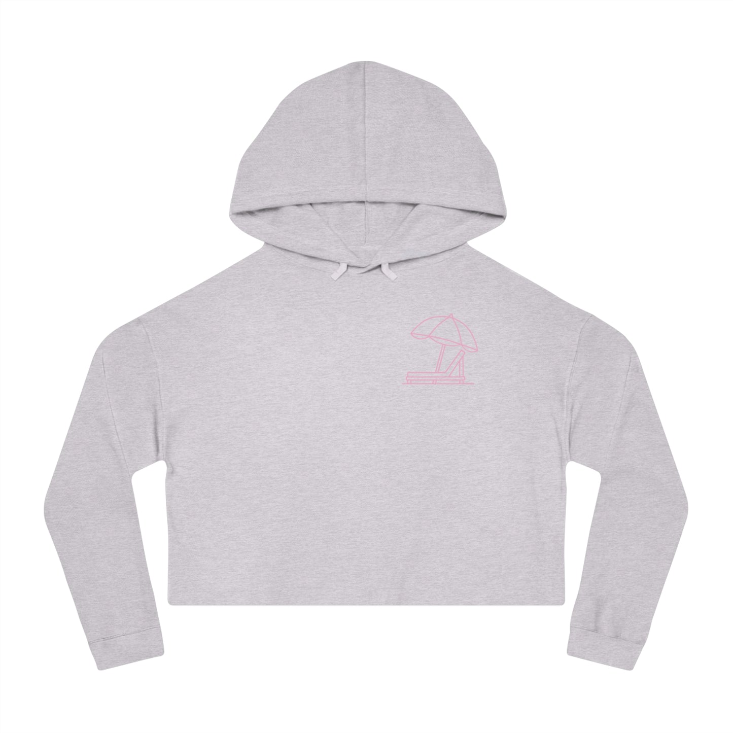 Beach Club - Cropped Hoodie (Pink Logo)