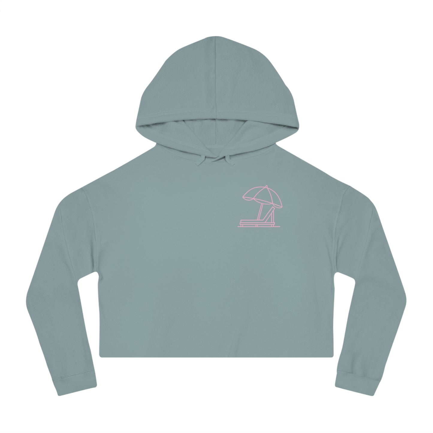 Beach Club - Cropped Hoodie (Pink Logo)
