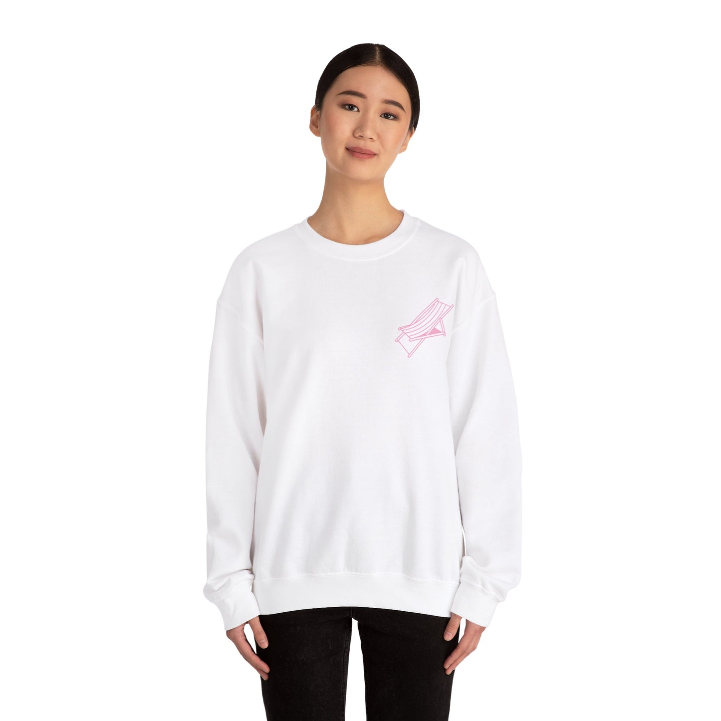 Beach Chair - Sweatshirt (Pink Logo)