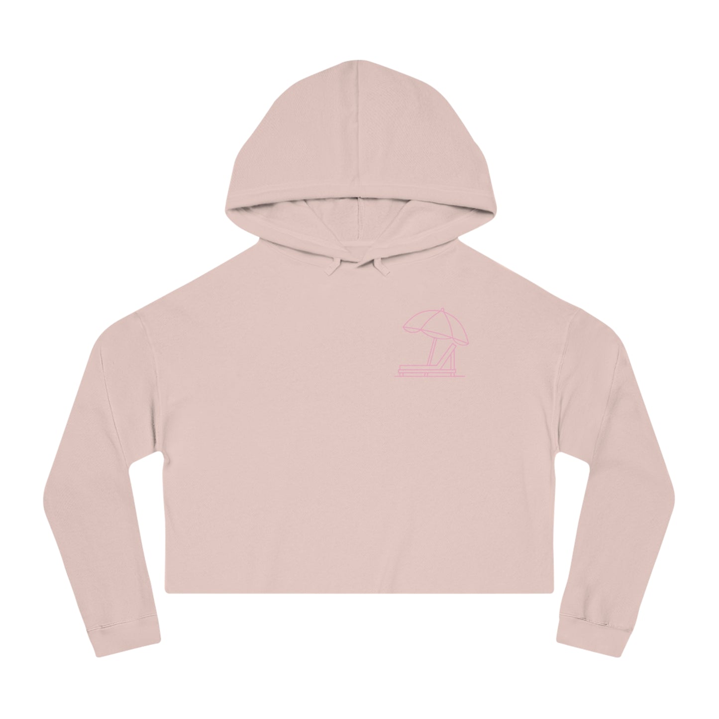 Beach Club - Cropped Hoodie (Pink Logo)