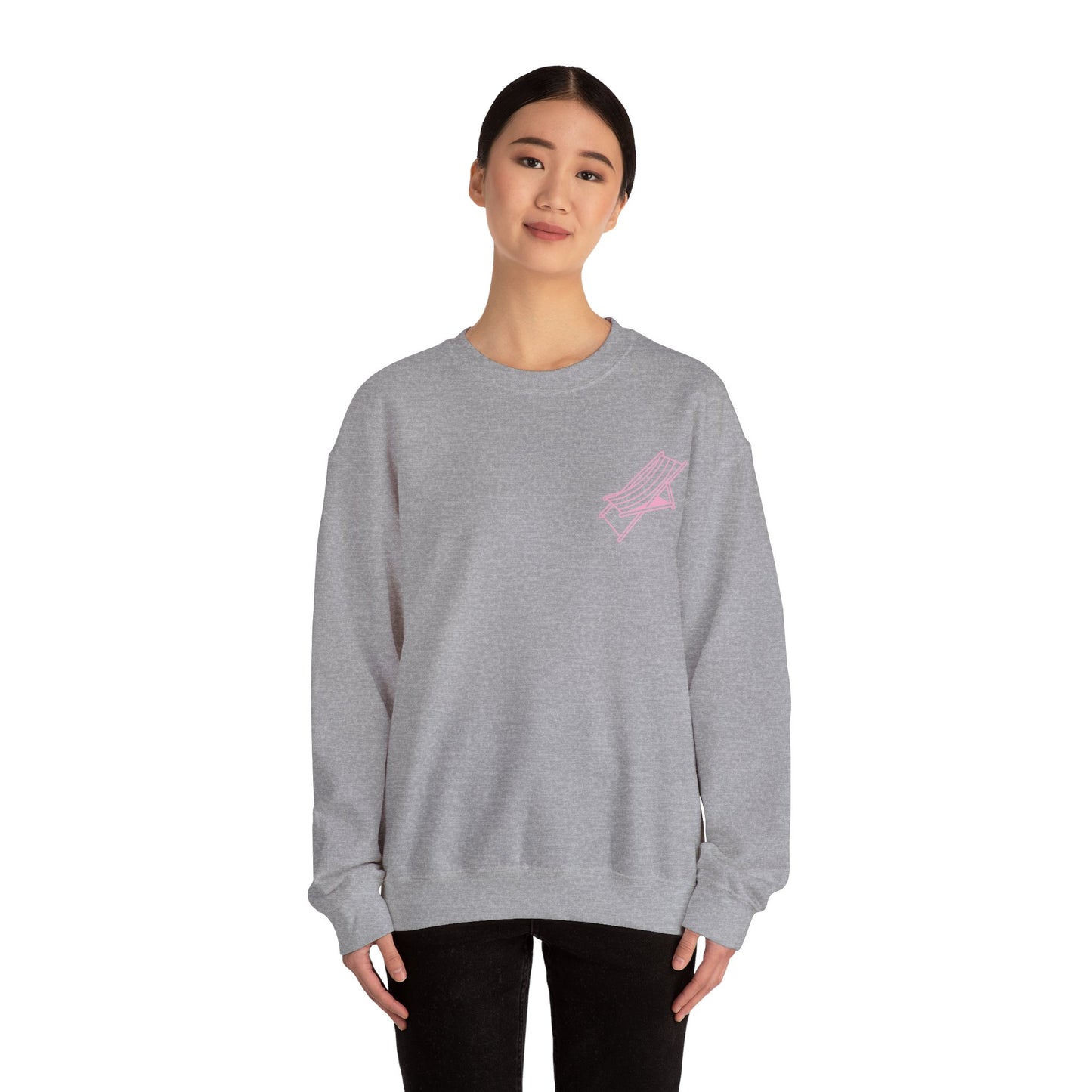 Beach Chair - Sweatshirt (Pink Logo)