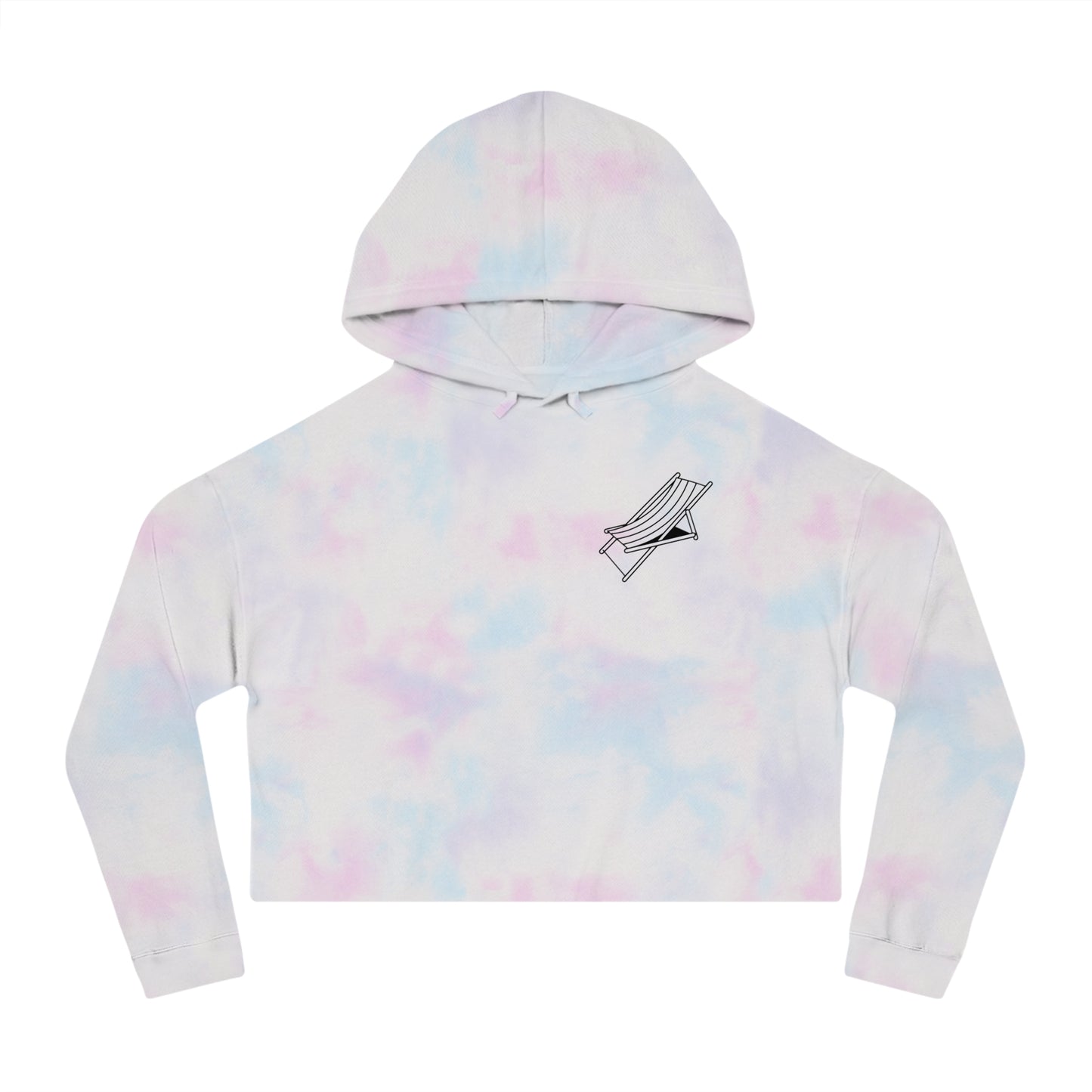 Beach Chair - Cropped Hoodie (Black Logo)