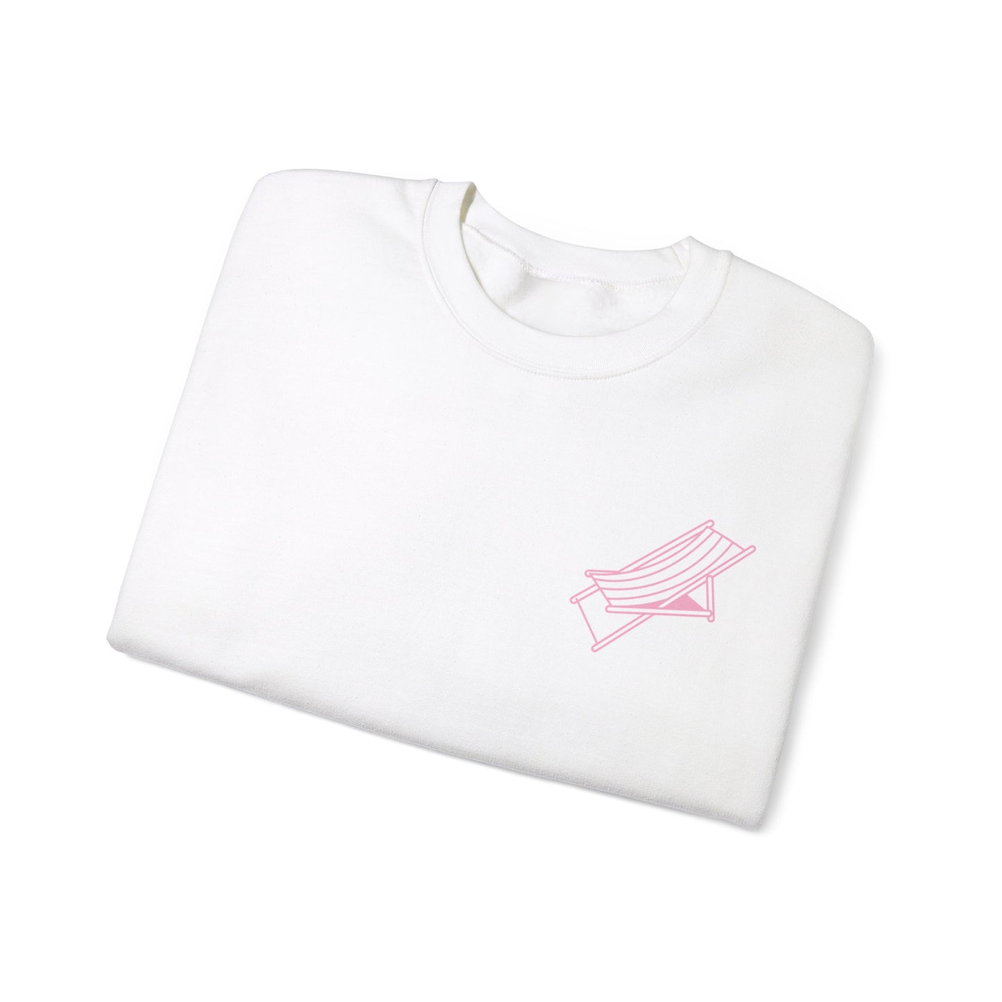 Beach Chair - Sweatshirt (Pink Logo)
