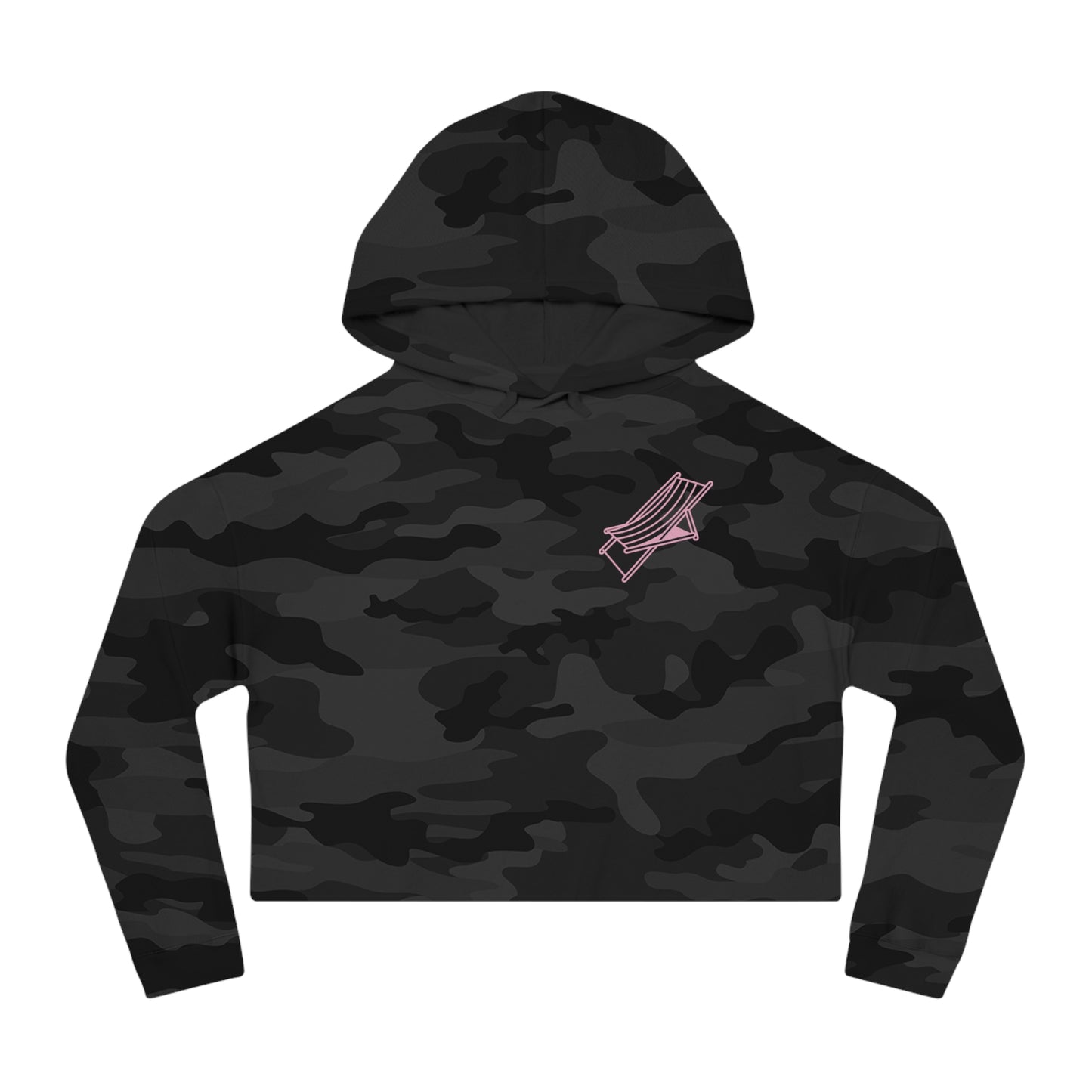 Beach Chair - Cropped Hoodie (Pink Logo)