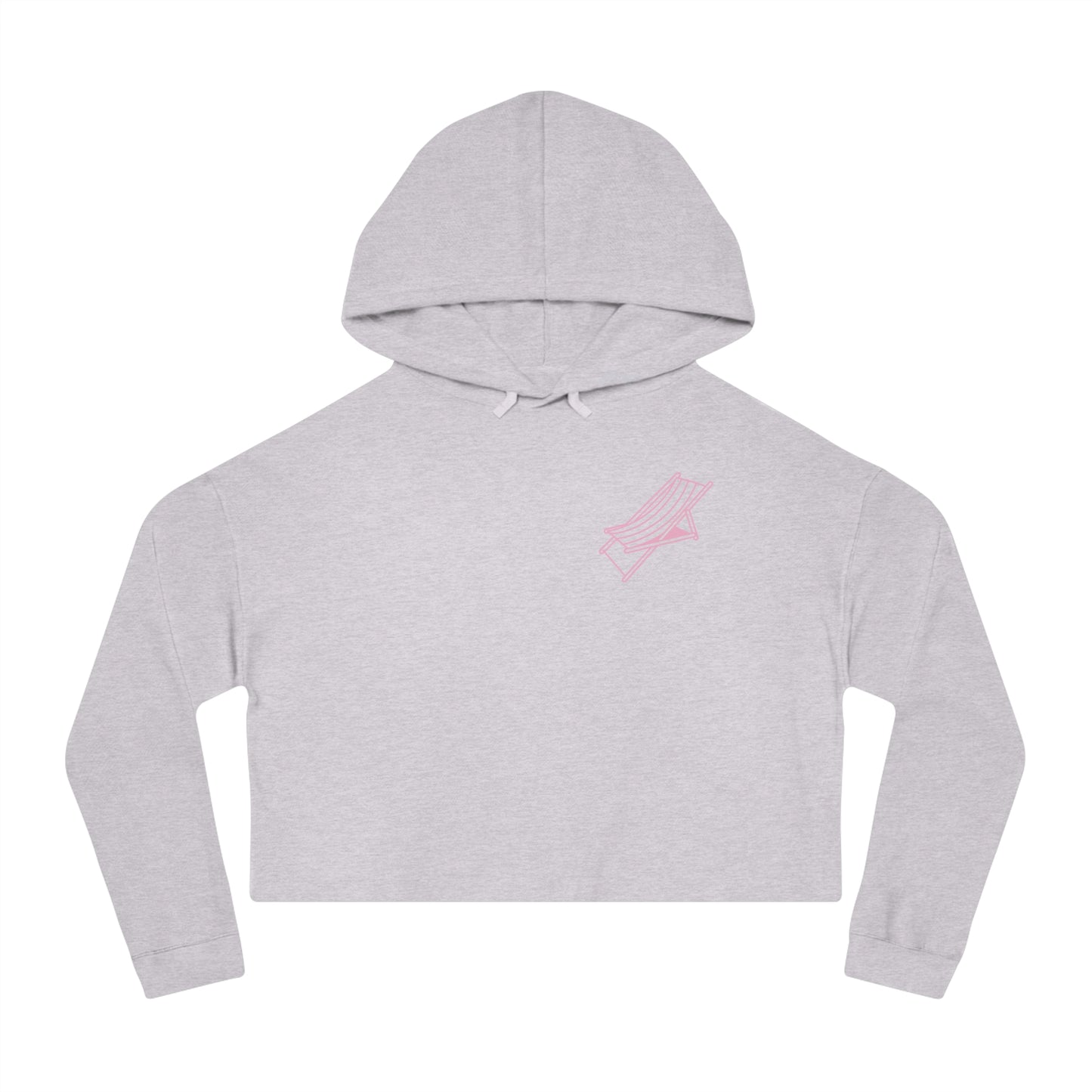 Beach Chair - Cropped Hoodie (Pink Logo)