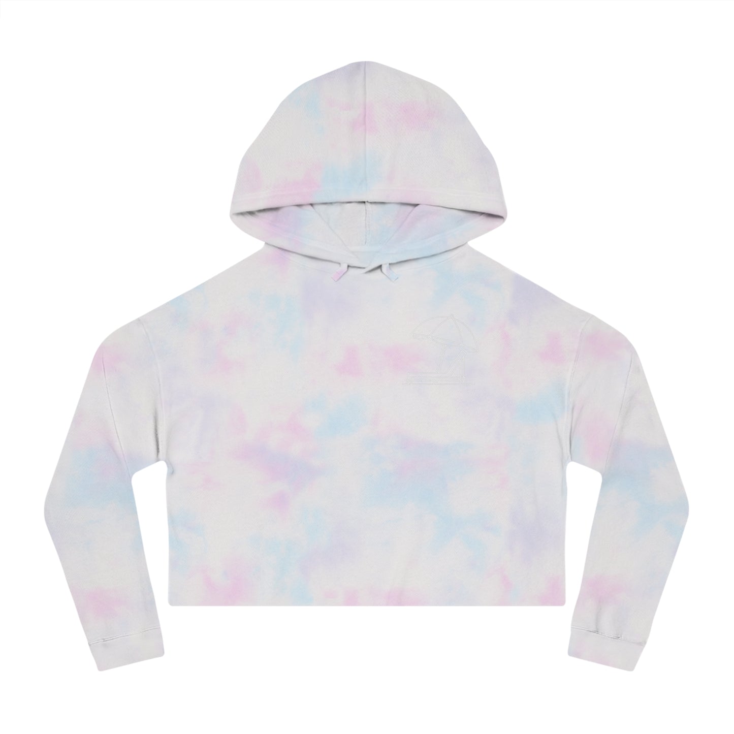 Beach Club - Cropped Hoodie (White Logo)