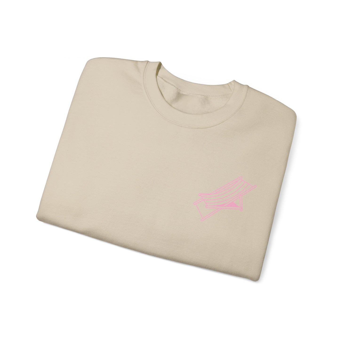 Beach Chair - Sweatshirt (Pink Logo)