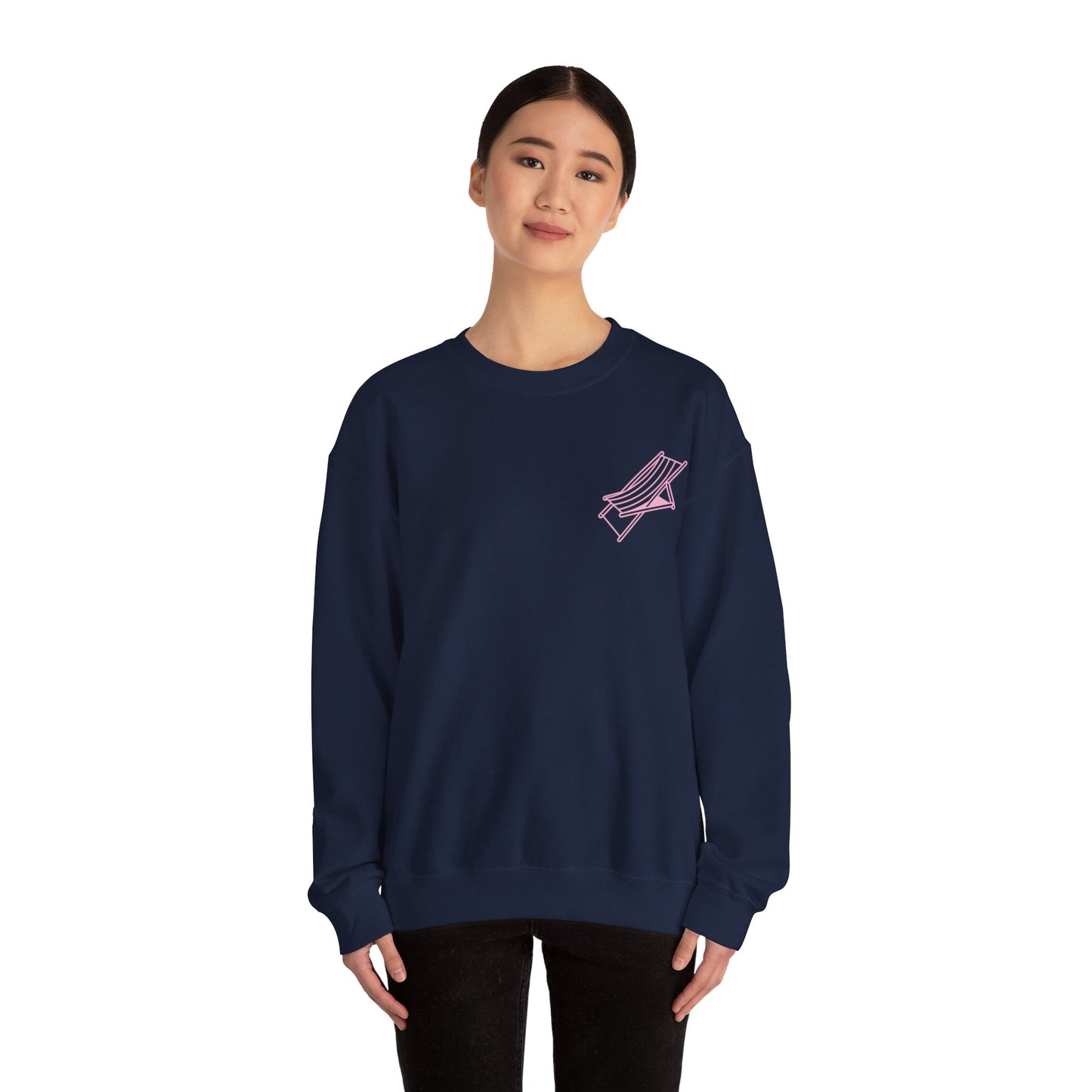 Beach Chair - Sweatshirt (Pink Logo)