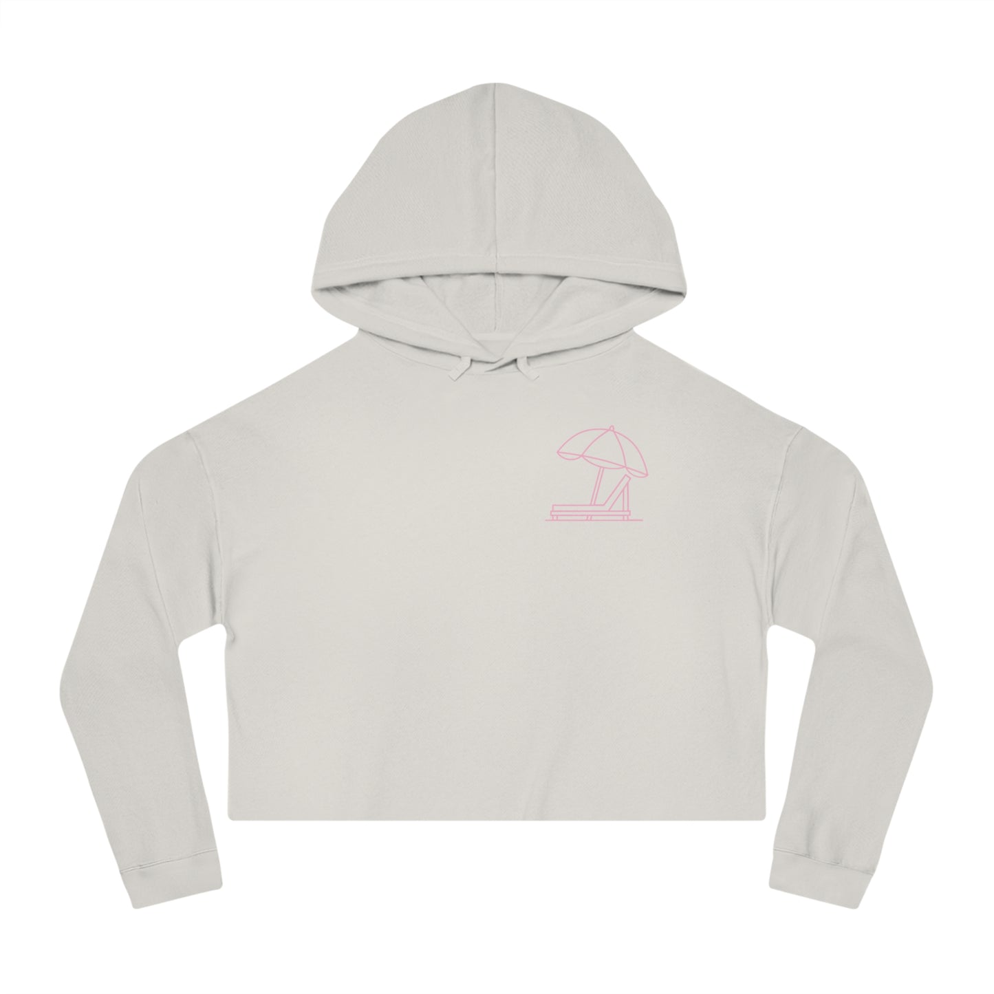 Beach Club - Cropped Hoodie (Pink Logo)