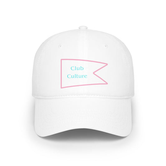 Club Hat - Yacht Logo (Pink on Blue)