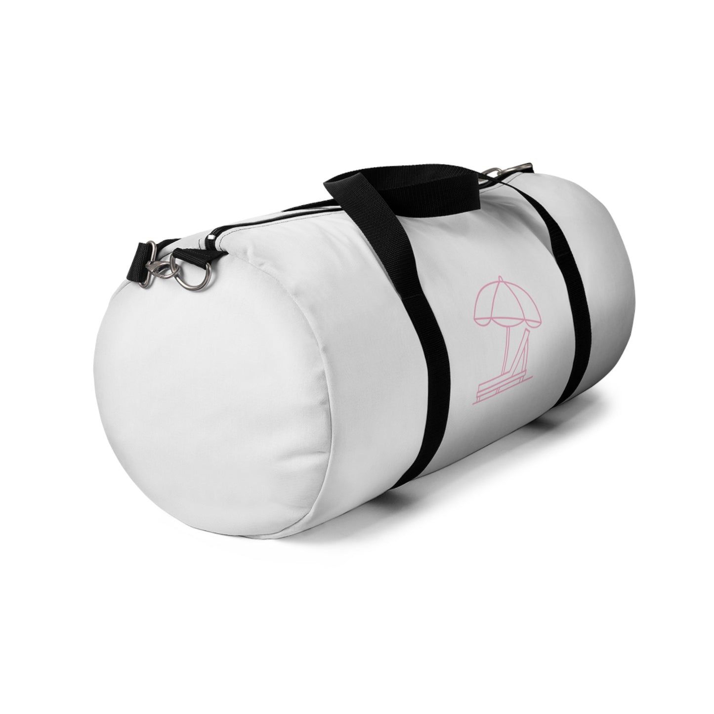 Canvas Duffel Bag (Pink Logo)