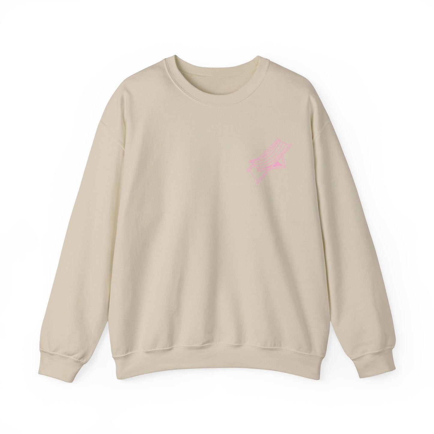 Beach Chair - Sweatshirt (Pink Logo)