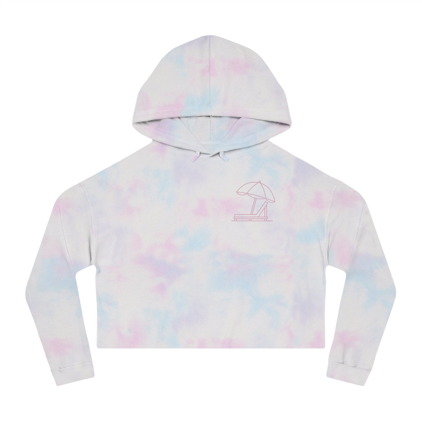 Beach Club - Cropped Hoodie (Pink Logo)