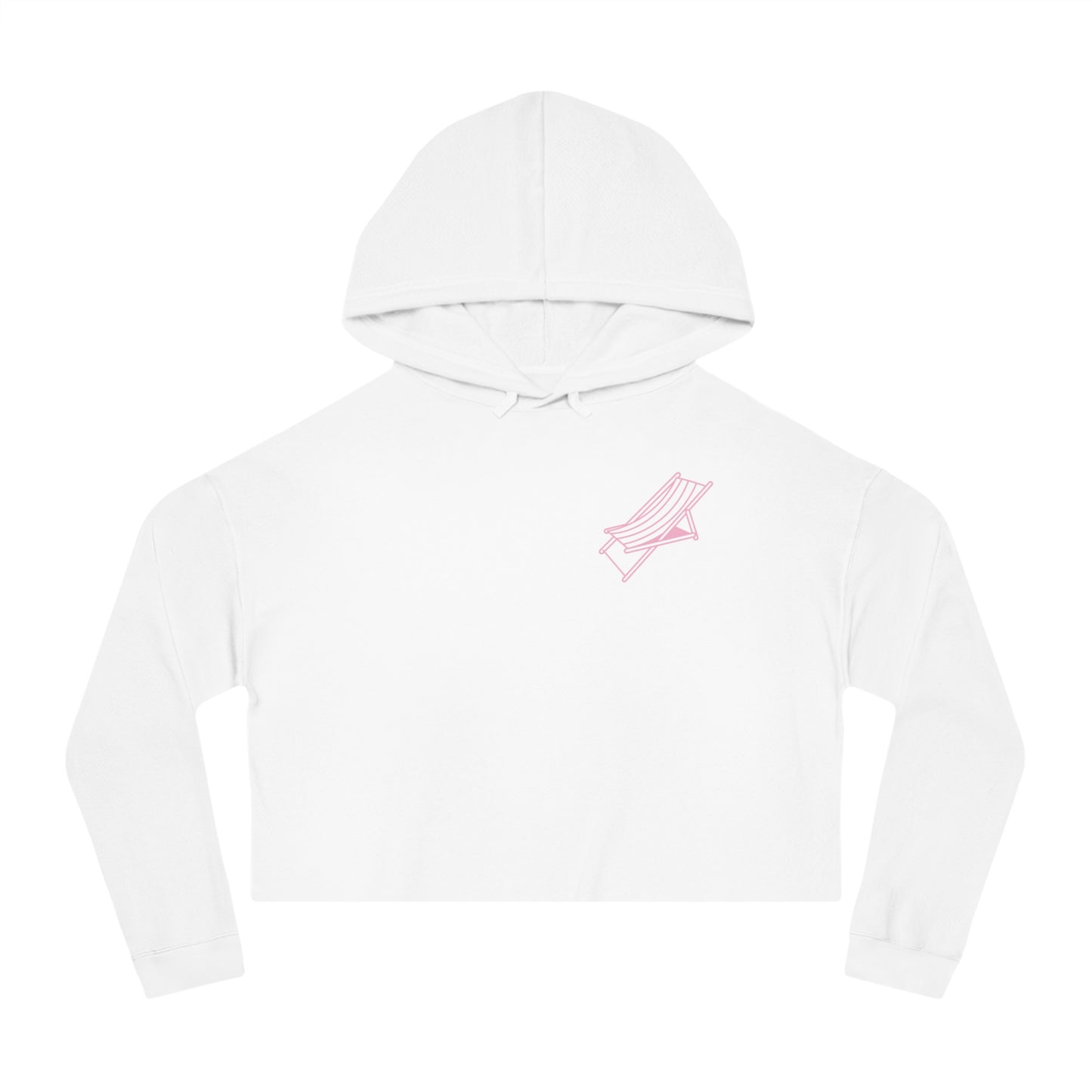 Beach Chair - Cropped Hoodie (Pink Logo)