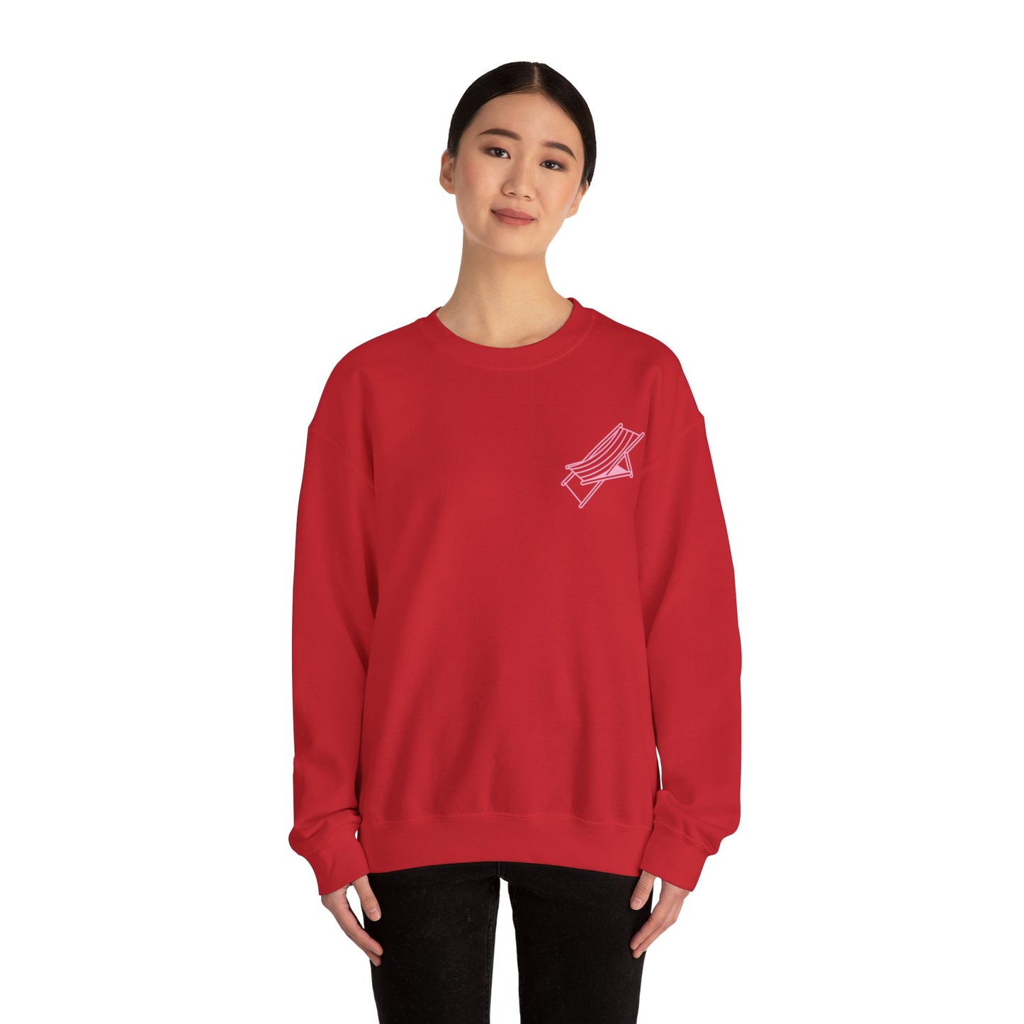 Beach Chair - Sweatshirt (Pink Logo)