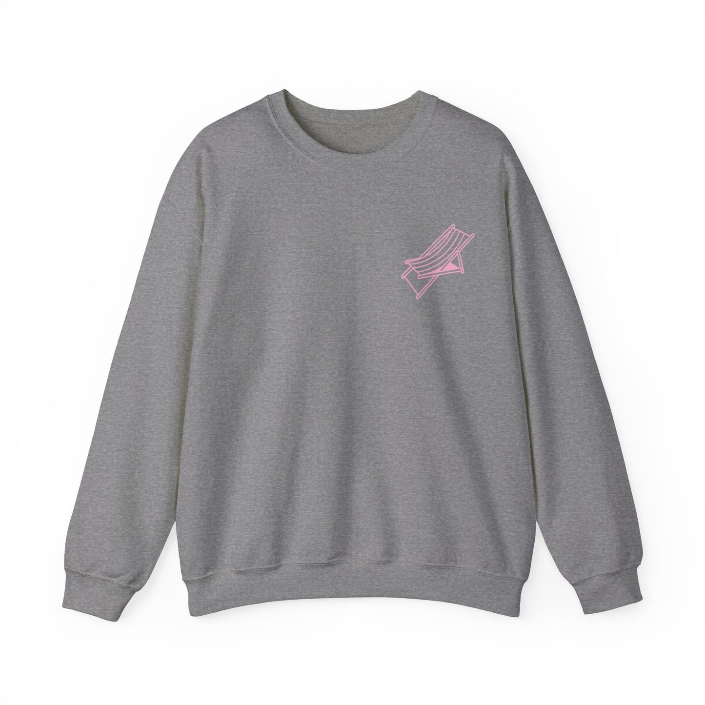 Beach Chair - Sweatshirt (Pink Logo)