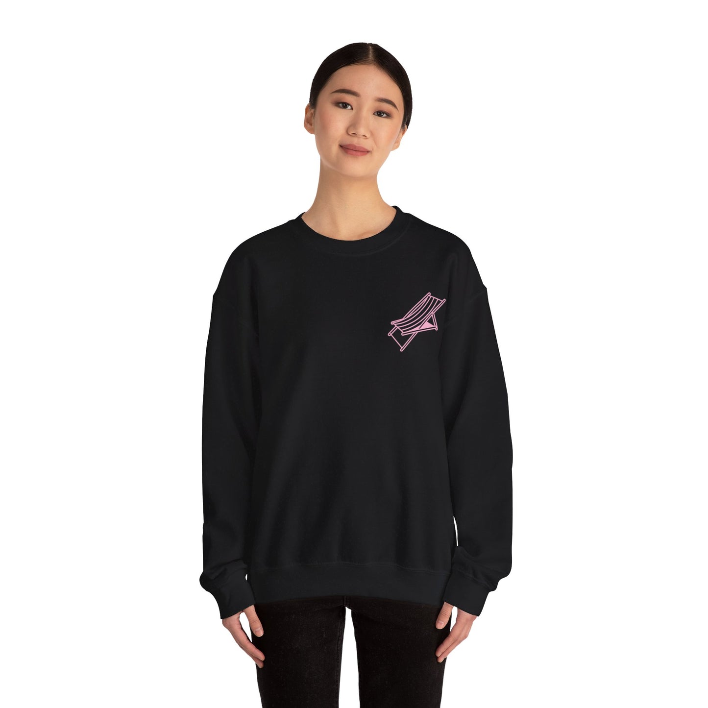 Beach Chair - Sweatshirt (Pink Logo)