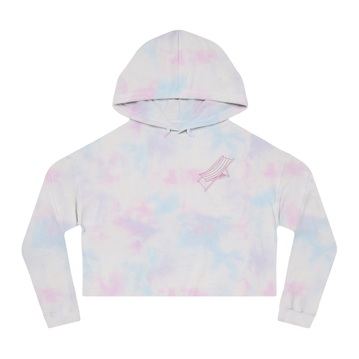 Beach Chair - Cropped Hoodie (Pink Logo)