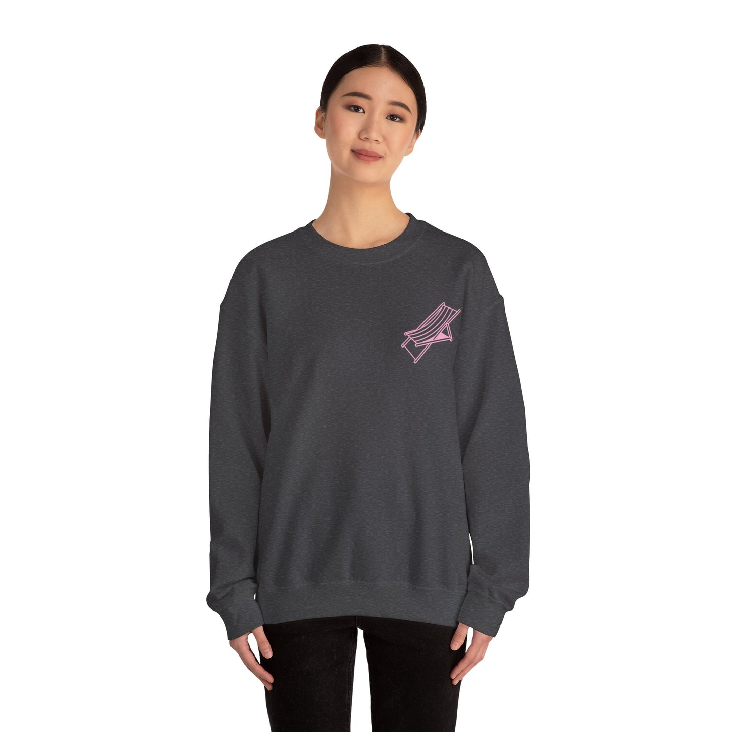 Beach Chair - Sweatshirt (Pink Logo)