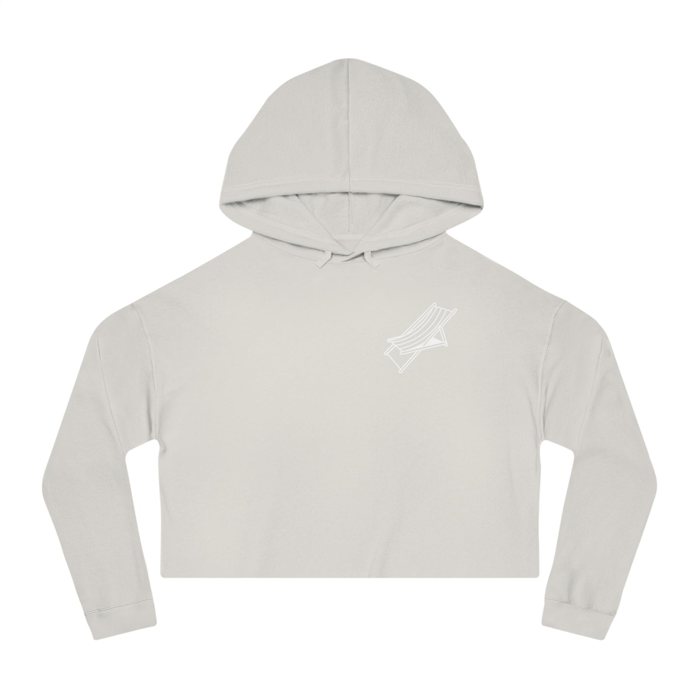 Beach Chair - Cropped Hoodie (White Logo)