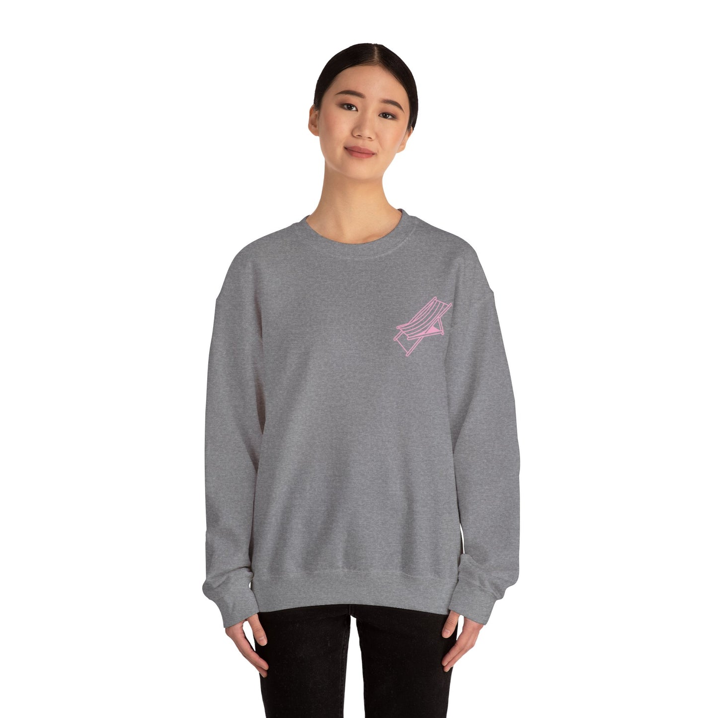 Beach Chair - Sweatshirt (Pink Logo)