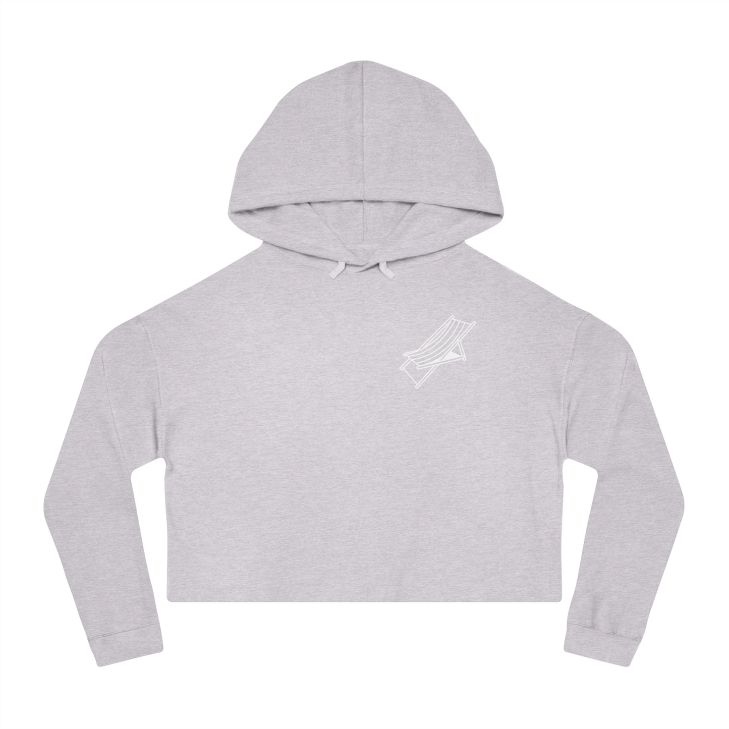 Beach Chair - Cropped Hoodie (White Logo)