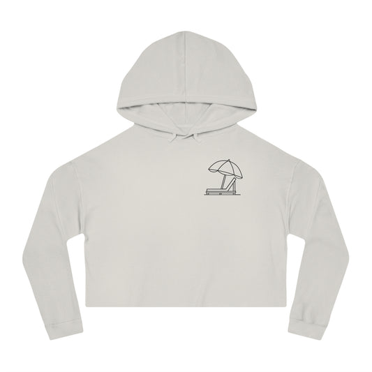 Beach Club - Cropped Hoodie (Black Logo)