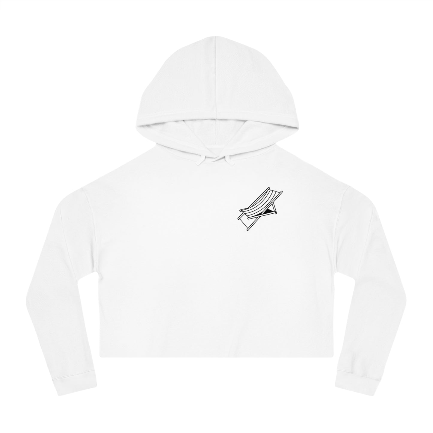 Beach Chair - Cropped Hoodie (Black Logo)