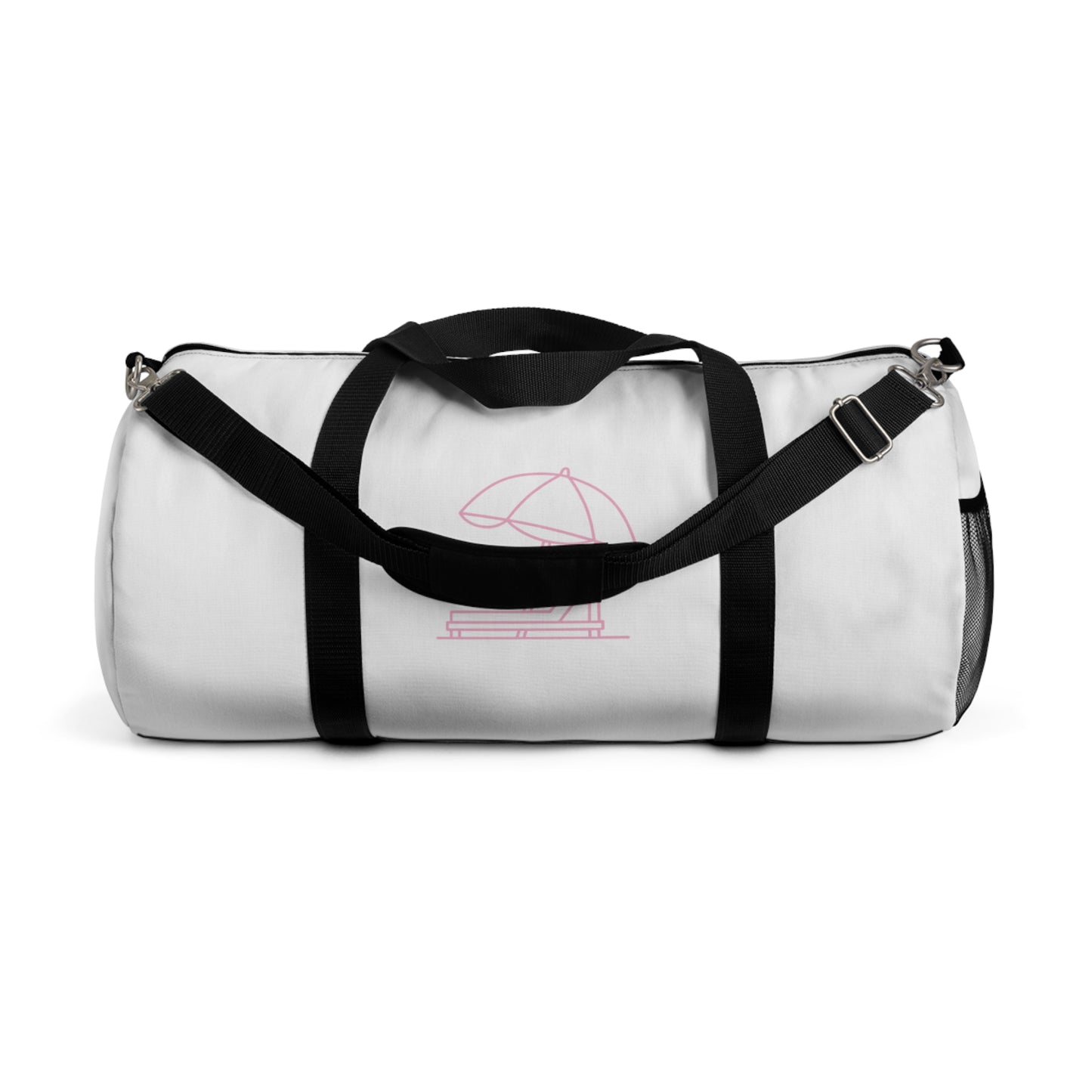 Canvas Duffel Bag (Pink Logo)